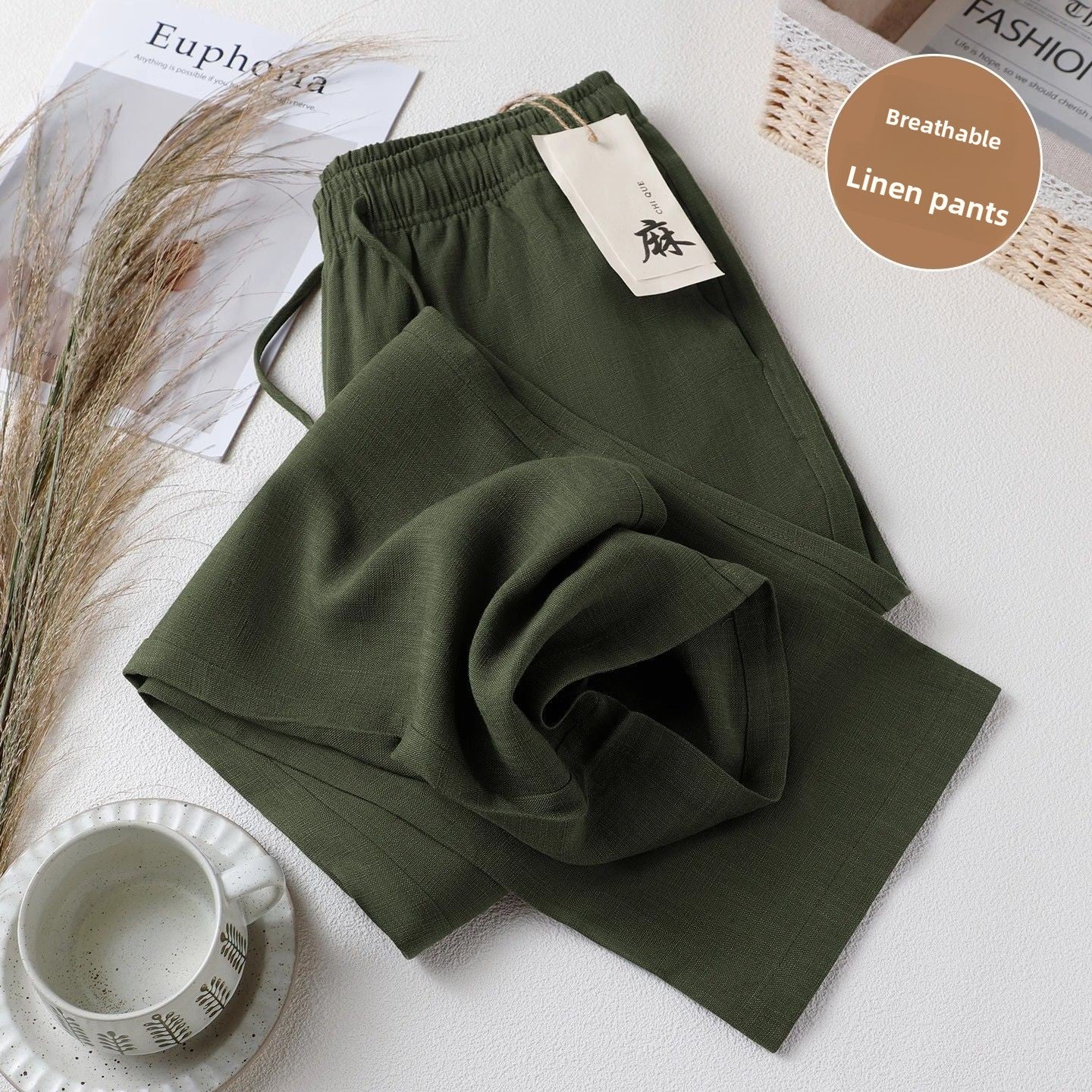 Unisex Casual Summer Linen Pants