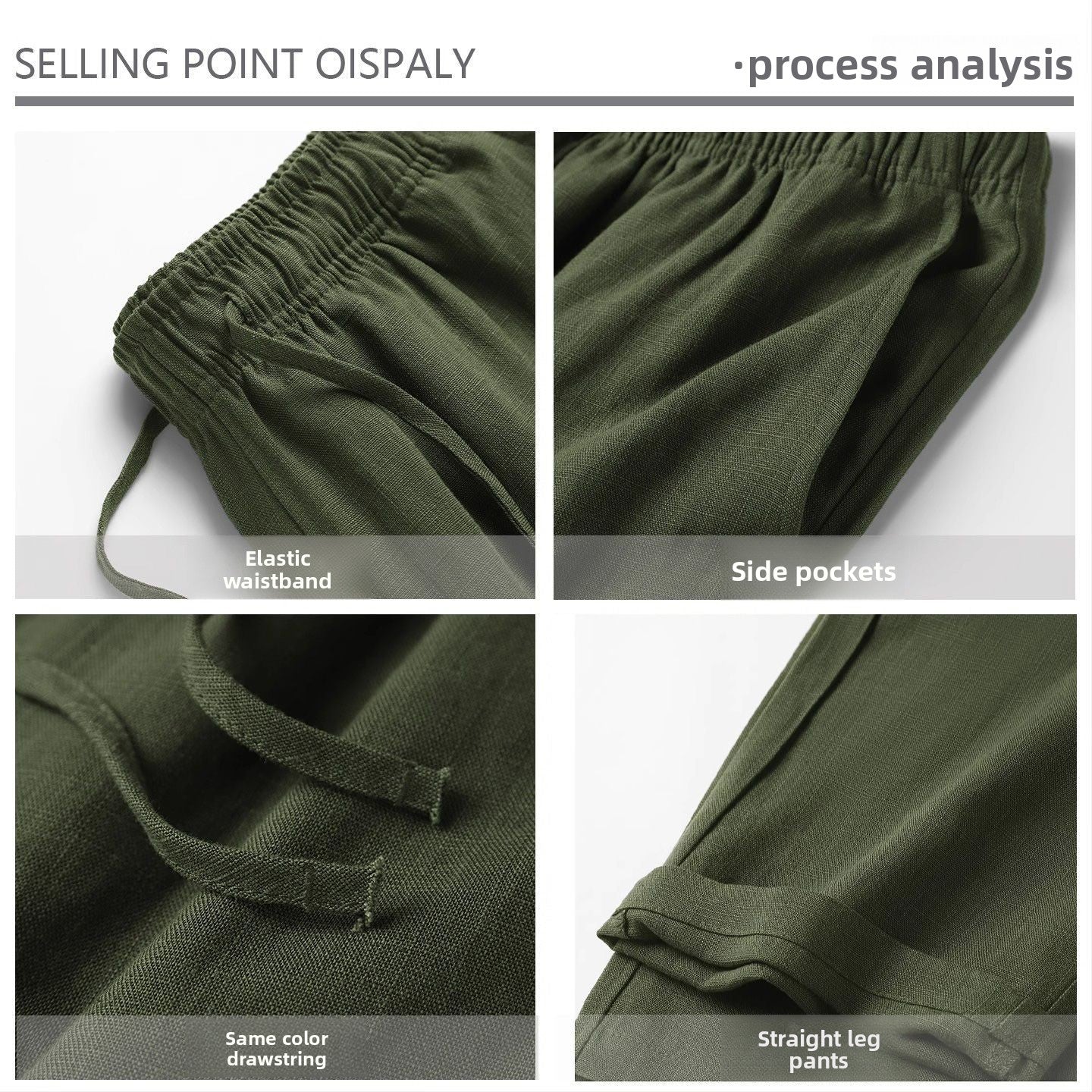 Unisex Casual Summer Linen Pants